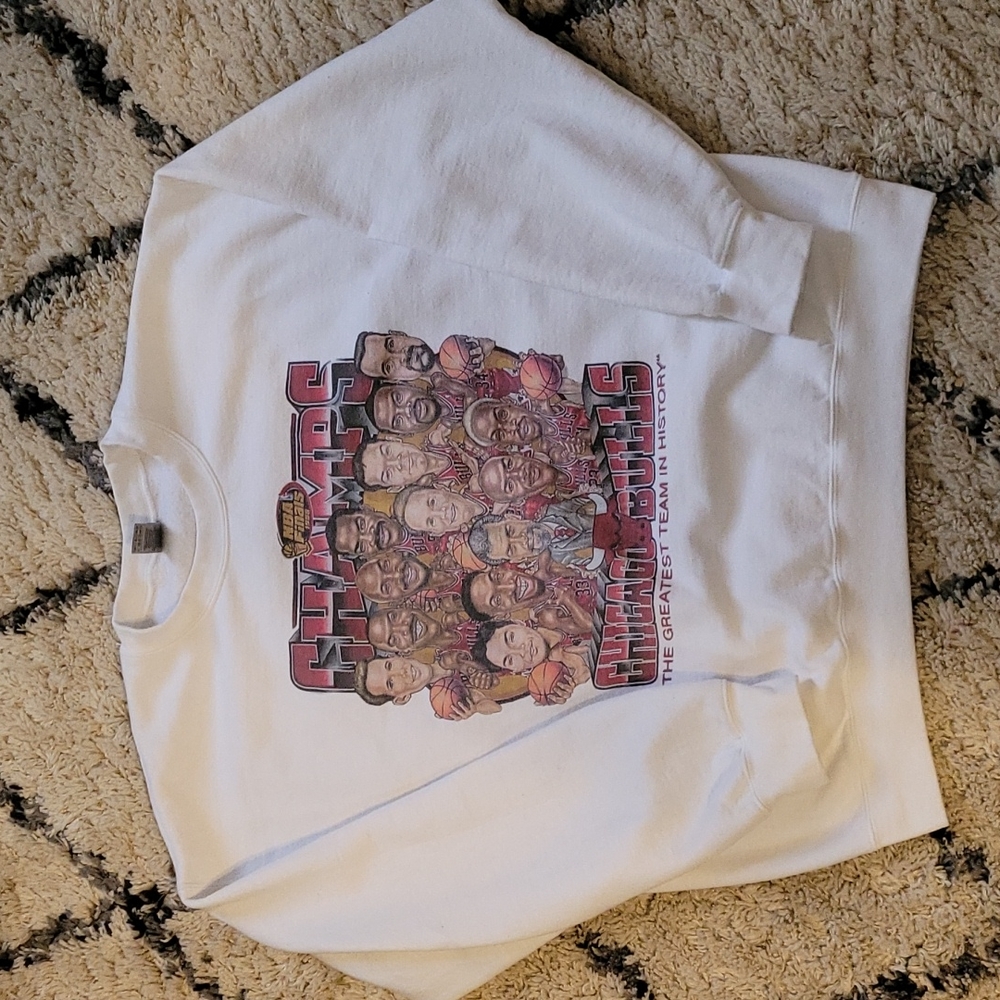 1996 Bulls Championship Sweater Large